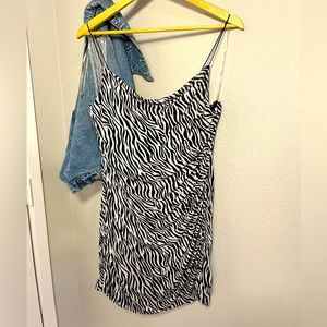 Zebra Print Mesh Mini Party Dress NWT Wild Fable Brand Size XL